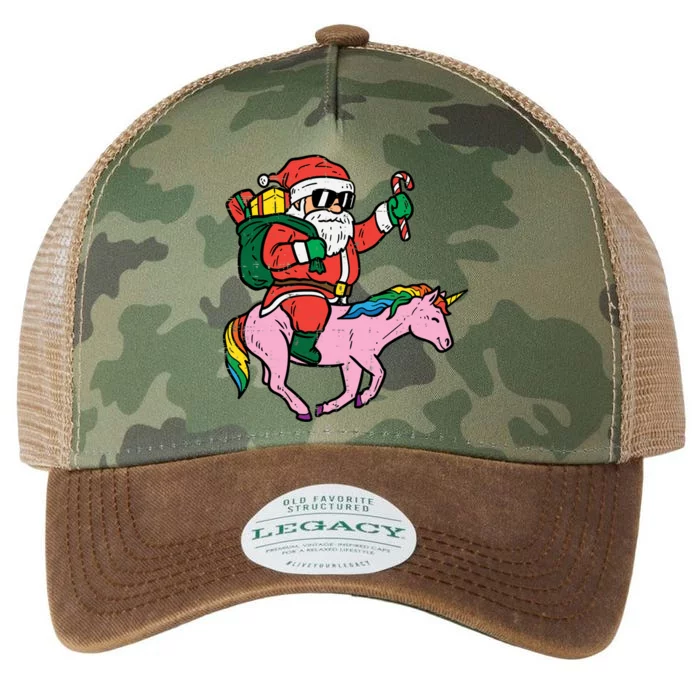 Santa Riding Unicorn Toddler Girls Xmas Christmas Pajamas Pj Gift Legacy Tie Dye Trucker Hat