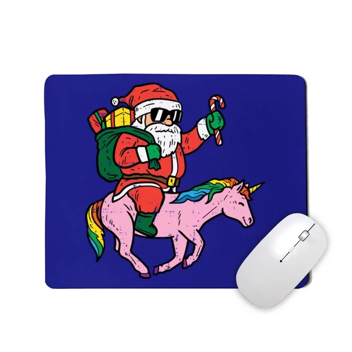 Santa Riding Unicorn Toddler Girls Xmas Christmas Pajamas Pj Gift Mousepad