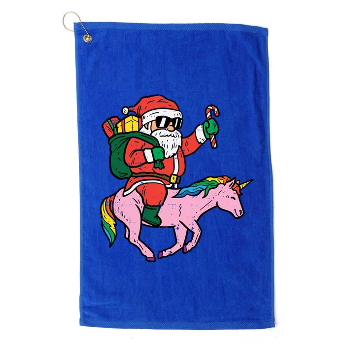 Santa Riding Unicorn Toddler Girls Xmas Christmas Pajamas Pj Gift Platinum Collection Golf Towel