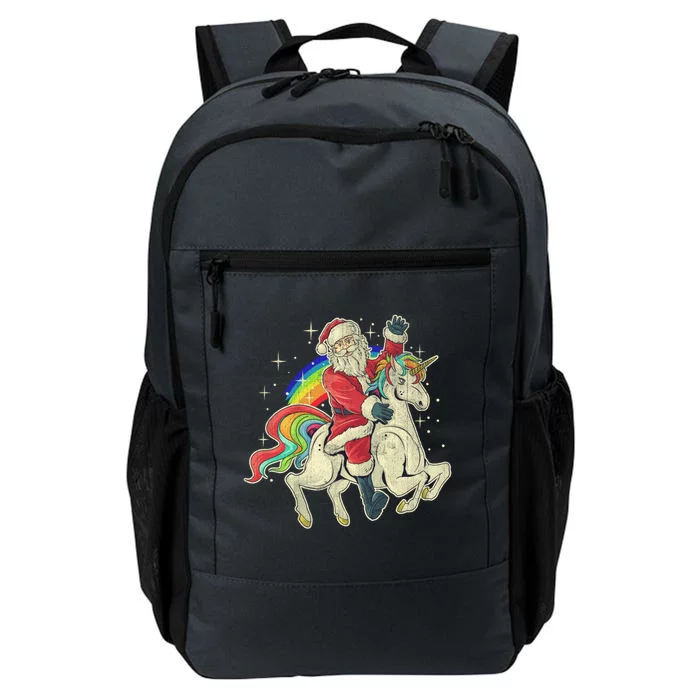 Santa Riding Unicorn Funny Christmas Cool Gift Daily Commute Backpack