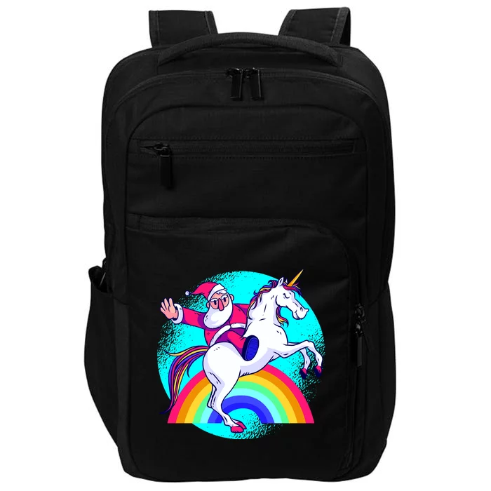 Santa Riding Unicorn Impact Tech Backpack