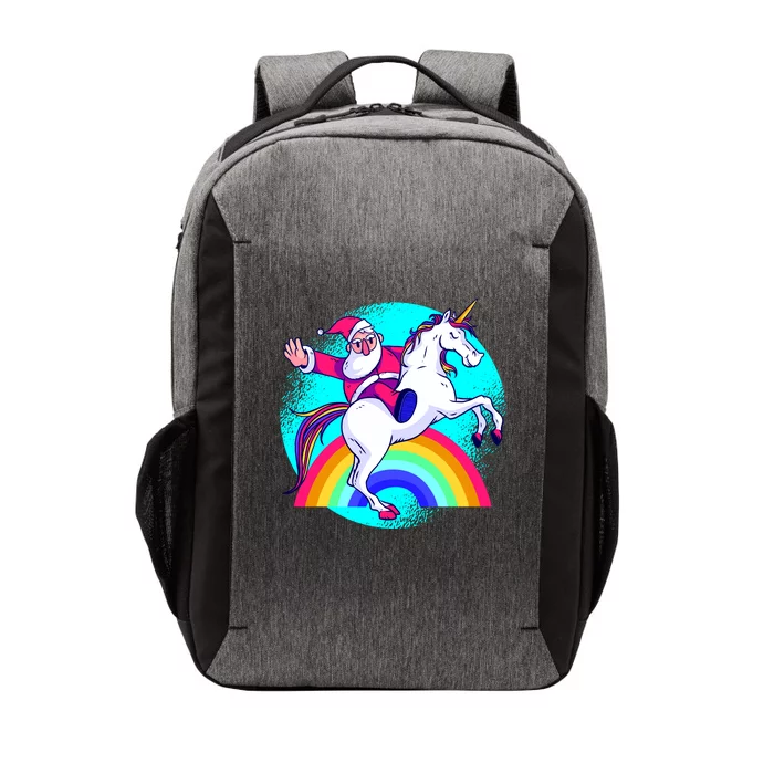 Santa Riding Unicorn Vector Backpack