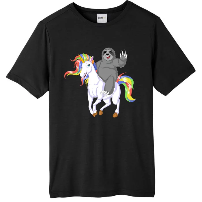 Sloth Riding Unicorn ChromaSoft Performance T-Shirt