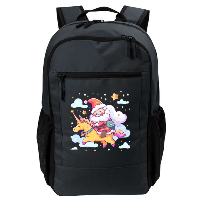 Santa Riding Unicorn Design Christmas Unicorn Gift Daily Commute Backpack