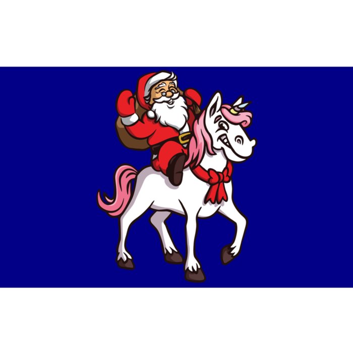 Santa Riding Unicorn Xmas Chrismas Gift Bumper Sticker