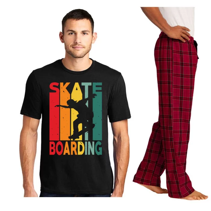 Skateboarder Retro Vintage Design Skateboarding Gift Pajama Set