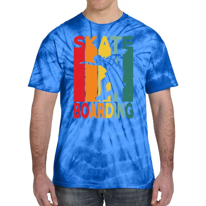 Skateboarder Retro Vintage Design Skateboarding Gift Tie-Dye T-Shirt