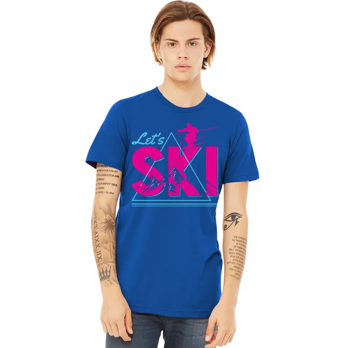 Ski Retro Vintage Winter Sports Skiing Skier Gift Cool Gift Premium T-Shirt