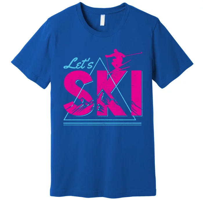 Ski Retro Vintage Winter Sports Skiing Skier Gift Cool Gift Premium T-Shirt