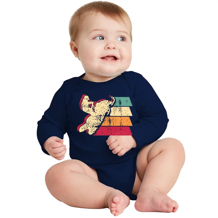 Snowmobiling Retro Vintage Baby Long Sleeve Bodysuit