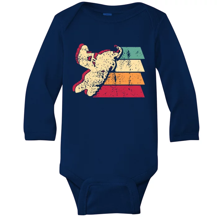 Snowmobiling Retro Vintage Baby Long Sleeve Bodysuit