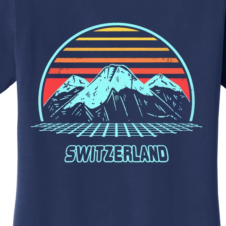 Switzerland Retro Vintage 80s Style Women's T-Shirt