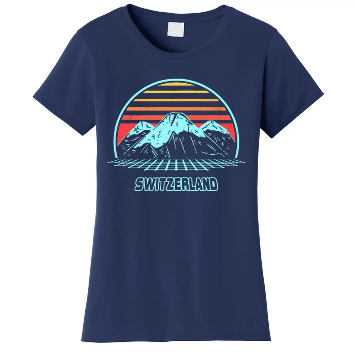 Switzerland Retro Vintage 80s Style Women's T-Shirt