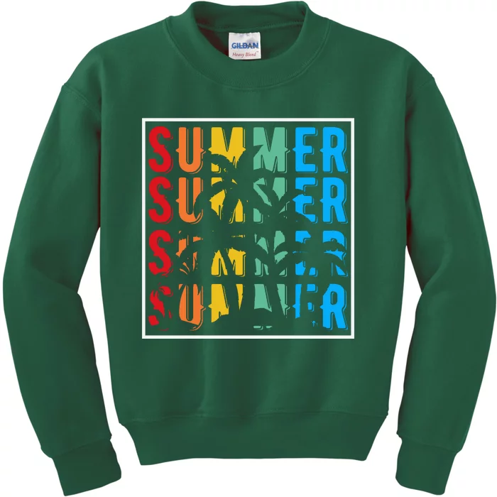 Summer Retro Vintage Kids Sweatshirt