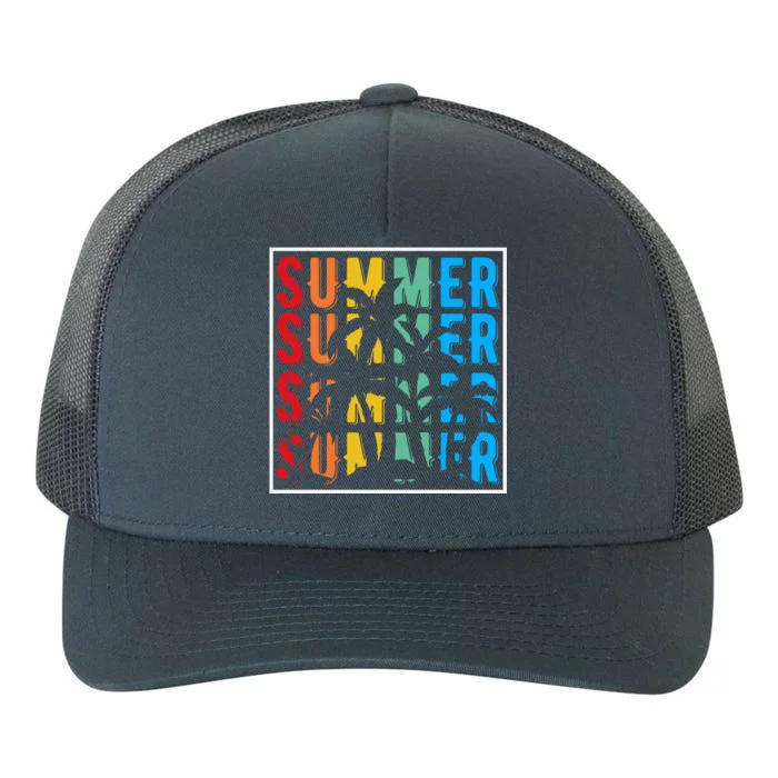 Summer Retro Vintage Yupoong Adult 5-Panel Trucker Hat