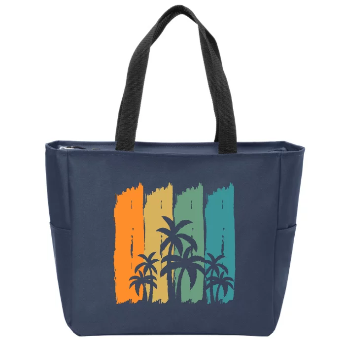 Summer Retro Vintage Zip Tote Bag