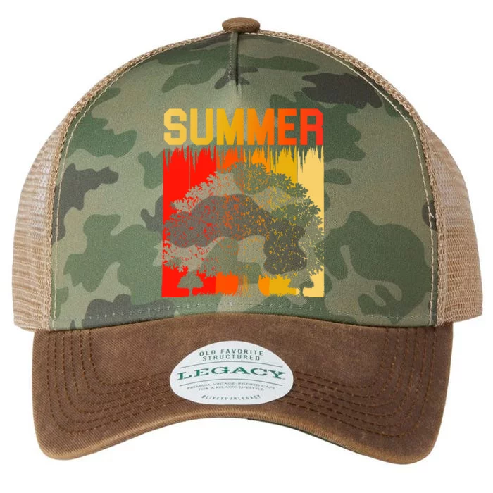 Summer Retro Vintage Legacy Tie Dye Trucker Hat