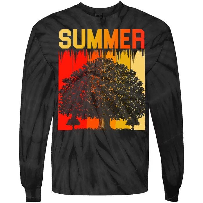 Summer Retro Vintage Tie-Dye Long Sleeve Shirt