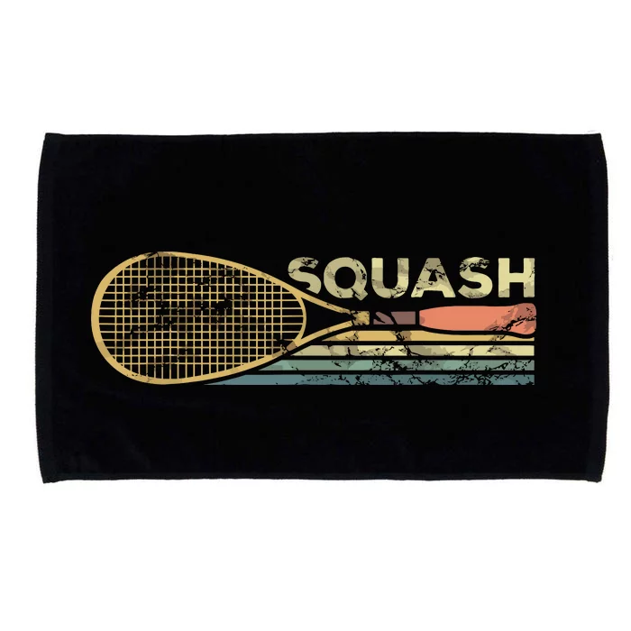 Squash Racket Vintage Squash Lover Funny Sports Enthusiast Microfiber Hand Towel