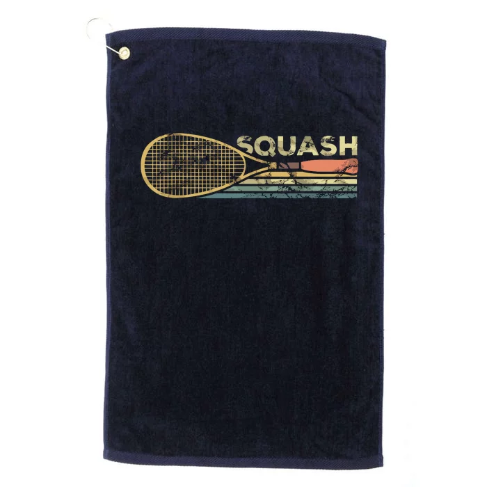 Squash Racket Vintage Squash Lover Funny Sports Enthusiast Platinum Collection Golf Towel