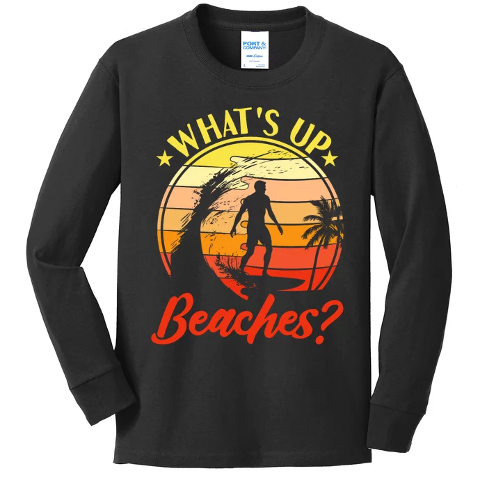 Summer Retro Vintage Beach Graphic Kids Long Sleeve Shirt