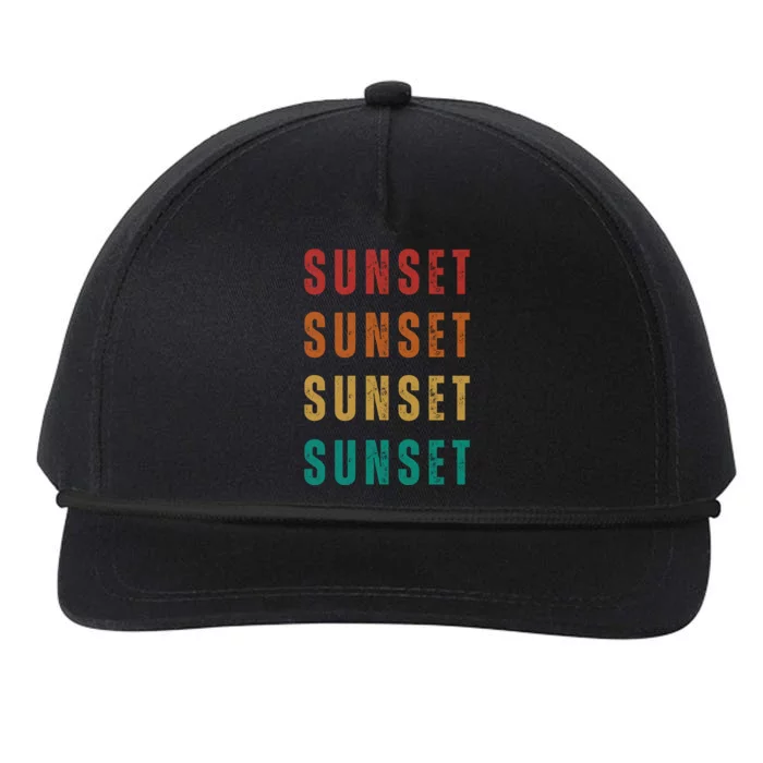 Sunset Retro Vintage Summer Snapback Five-Panel Rope Hat