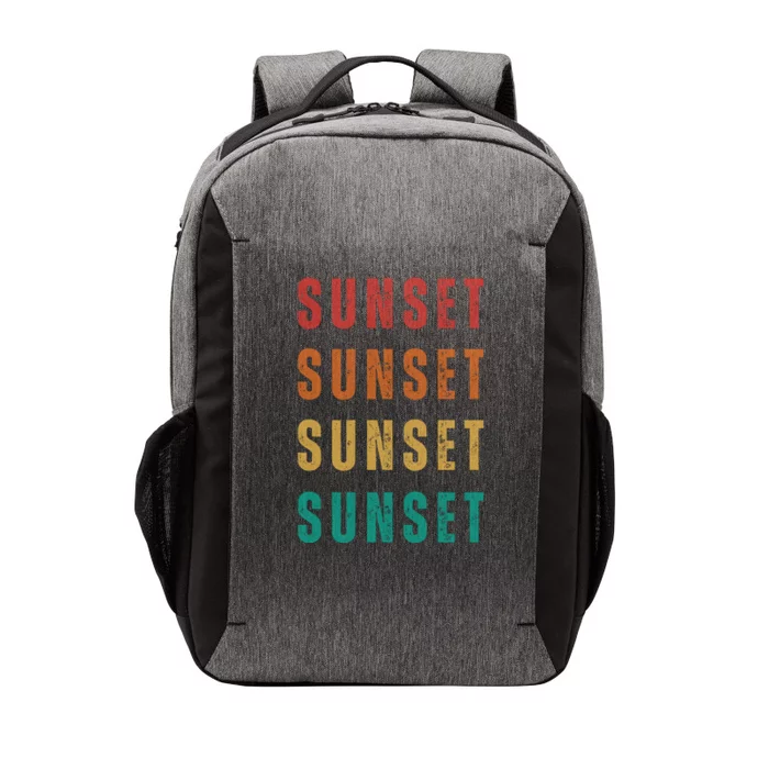 Sunset Retro Vintage Summer Vector Backpack