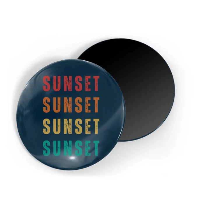 Sunset Retro Vintage Summer Magnet