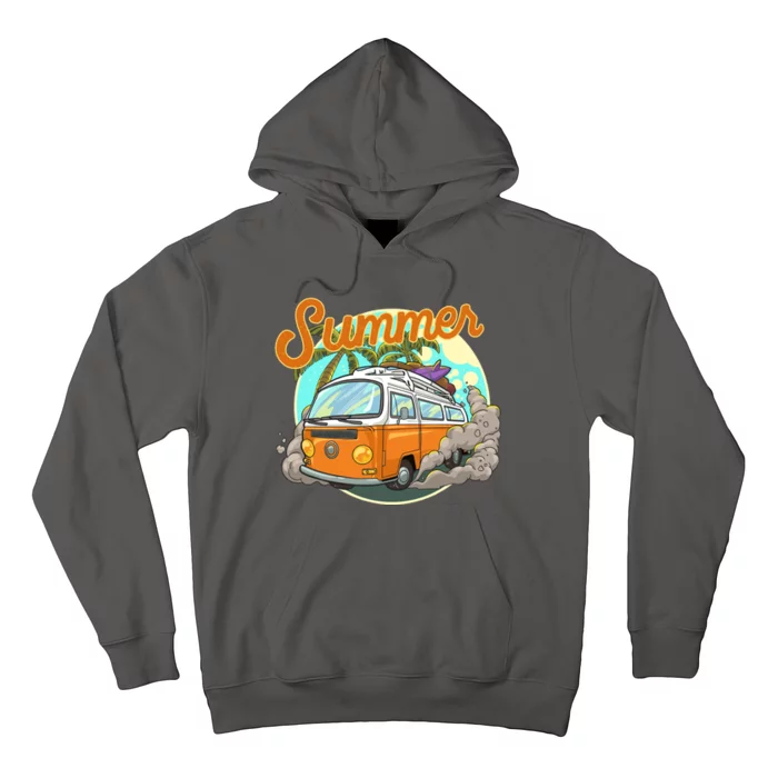 Summer Retro Van Tropical Hoodie