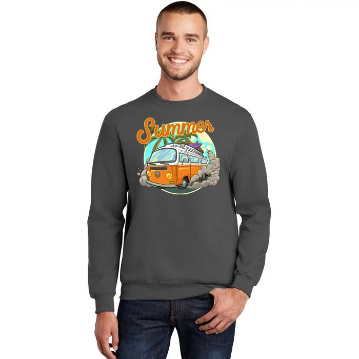 Summer Retro Van Tropical Tall Sweatshirt