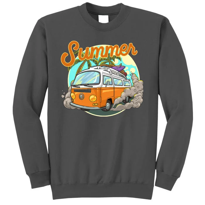 Summer Retro Van Tropical Tall Sweatshirt