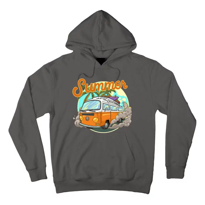 Summer Retro Van Tropical Tall Hoodie