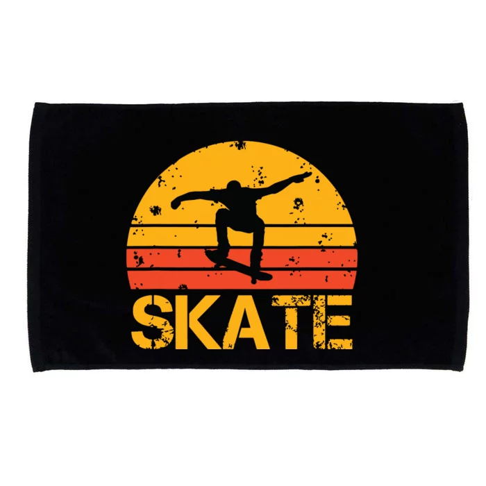 Skateboarder Retro Vintage Skateboarding Microfiber Hand Towel