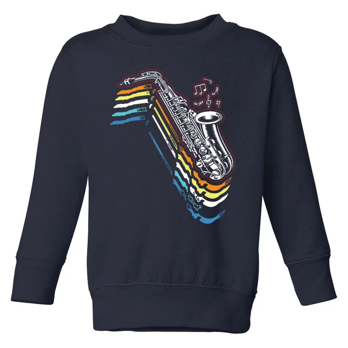 Saxophone Retro Vintage Toddler Sweatshirt