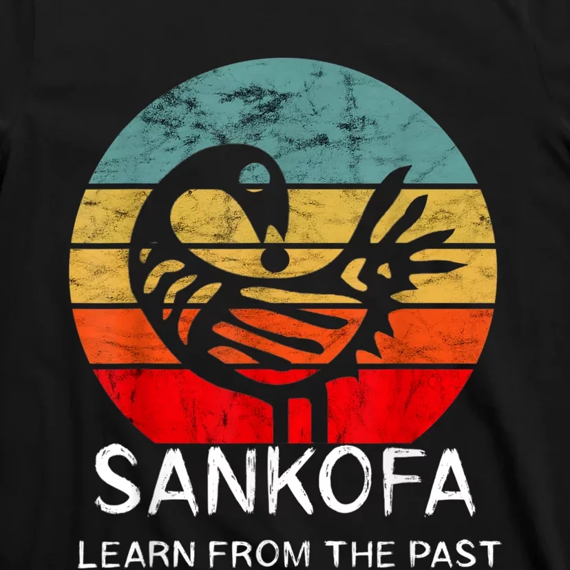 Sankofa Retro Vintage Learn From The Past African Bird T-Shirt