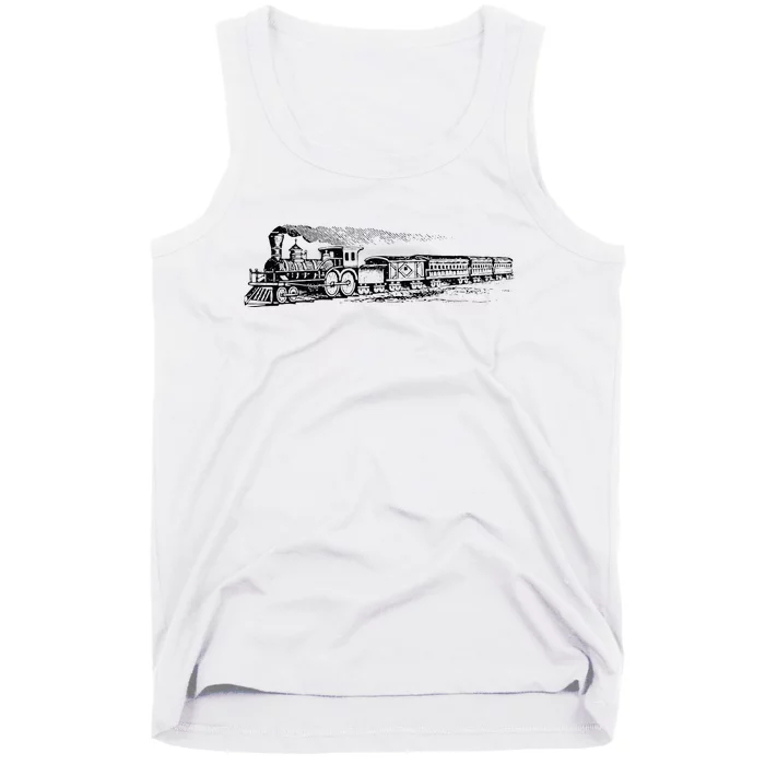 Sheldon Retro Vintage Train Steam Locomotive History Teacher Tank Top