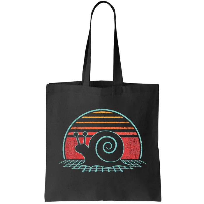 Snail Retro Vintage 80s Style Animal Lover Gift Tote Bag