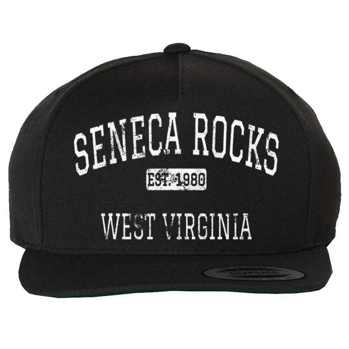 Seneca Rocks West Virginia WV Vintage Wool Snapback Cap