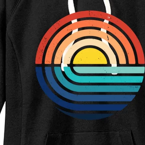 Sunset Retro Waves Women's Fleece Hoodie