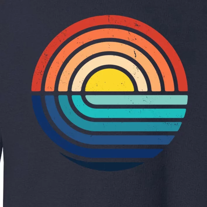 Sunset Retro Waves Toddler Sweatshirt