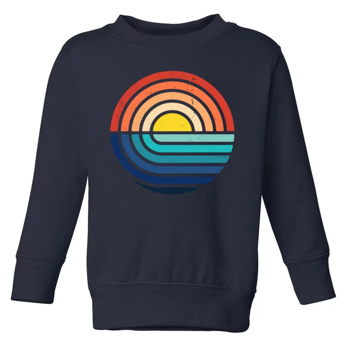 Sunset Retro Waves Toddler Sweatshirt