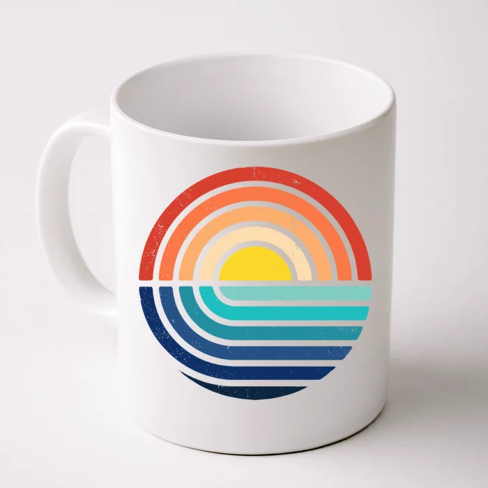 Sunset Retro Waves Front & Back Coffee Mug