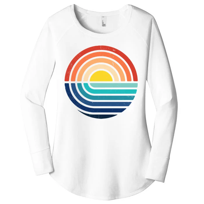 Sunset Retro Waves Women's Perfect Tri Tunic Long Sleeve Shirt