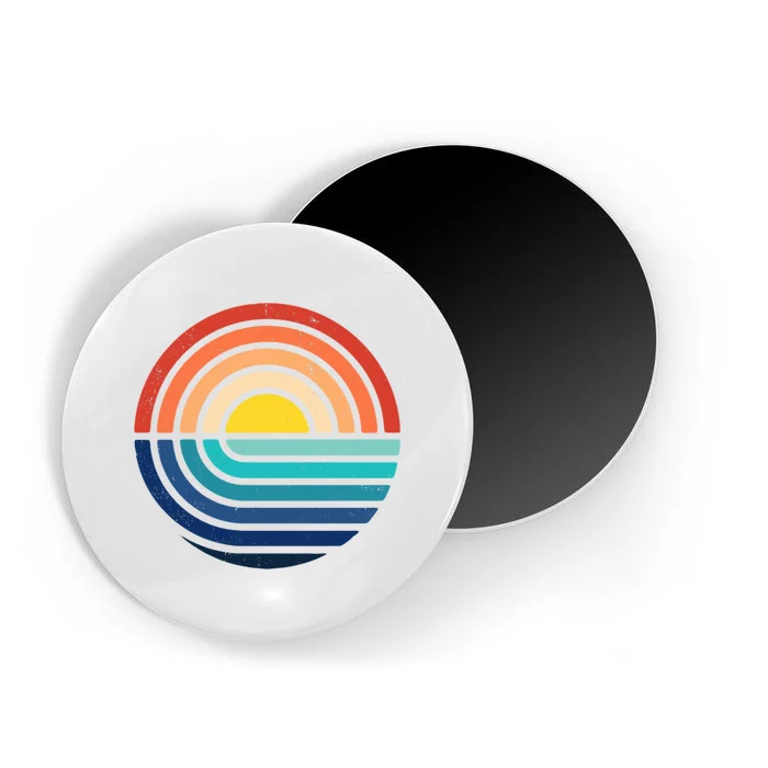 Sunset Retro Waves Magnet