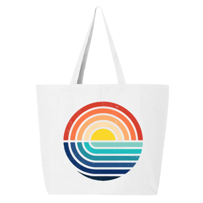 Sunset Retro Waves 25L Jumbo Tote