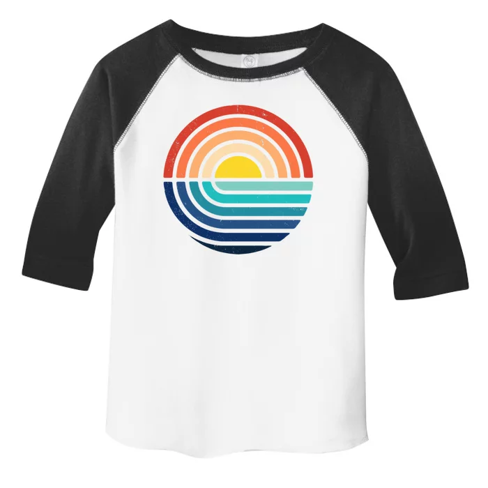 Sunset Retro Waves Toddler Fine Jersey T-Shirt