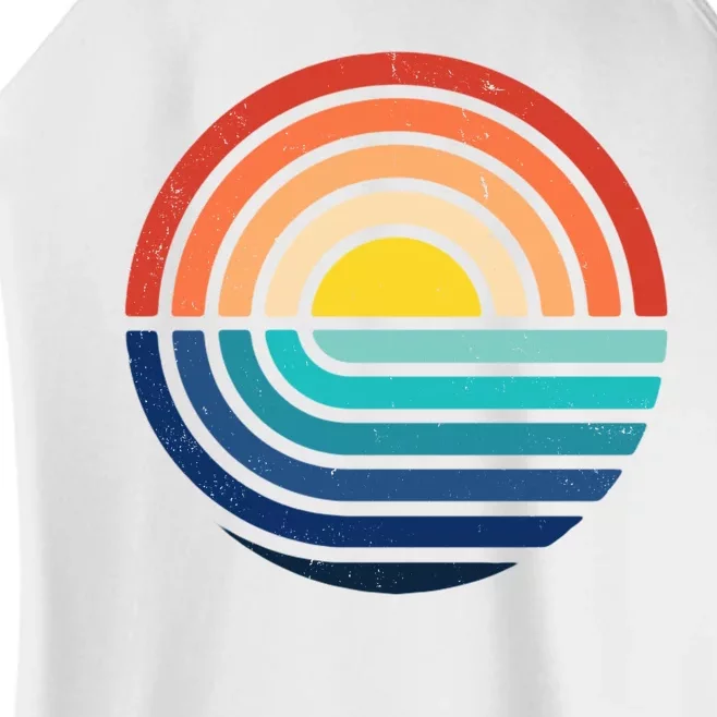 Sunset Retro Waves Women’s Perfect Tri Rocker Tank