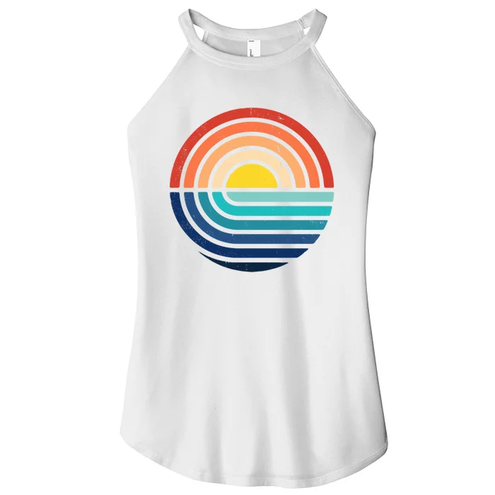 Sunset Retro Waves Women’s Perfect Tri Rocker Tank