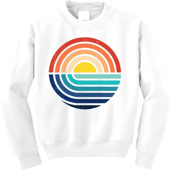 Sunset Retro Waves Kids Sweatshirt