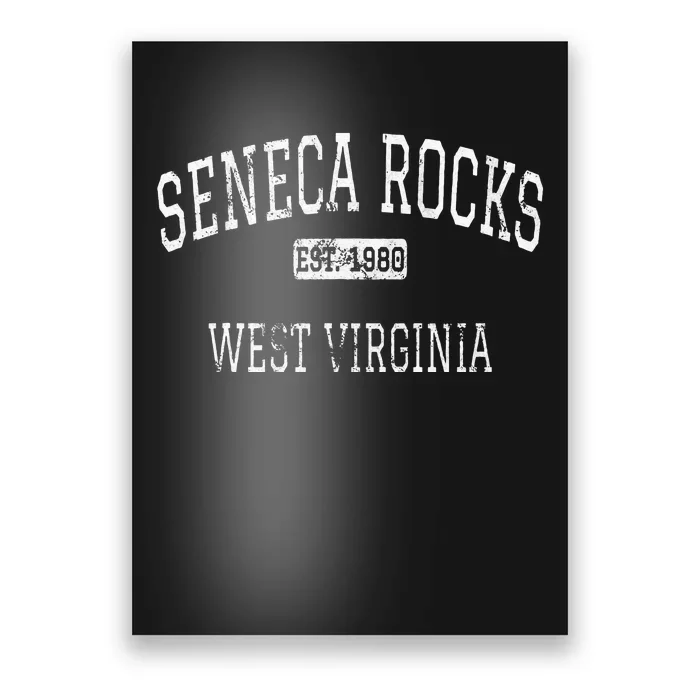 Seneca Rocks West Virginia WV Vintage Poster